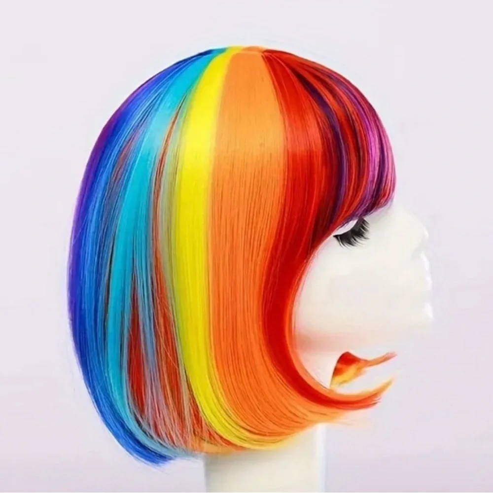 Wig, Red, Blue, Yellow & More Colors, Make a Bold New Look, NEW